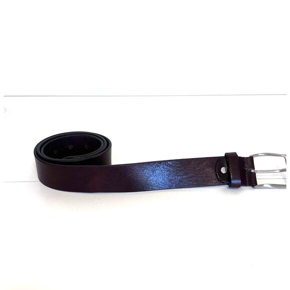 Gennaio Di Palma Leather Mens Belt Size 36 Chocolate Brown Made In Italy 100640 - Picture 2 of 6